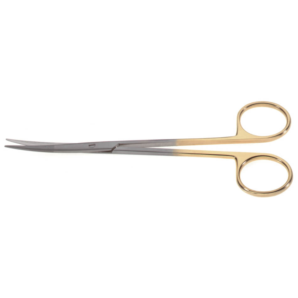 A pair of PAR Onyx Scissors, Curved with fine blades and looped handles designed for precision cutting, isolated on a white background.