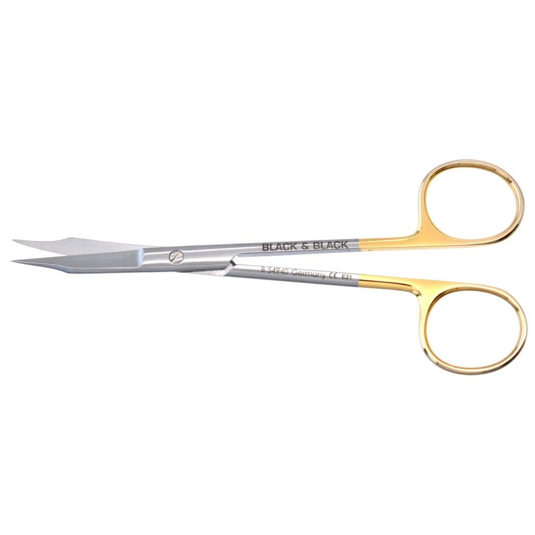 Goldman Fox takket onyx saks, 5" (12,5 cm), buet