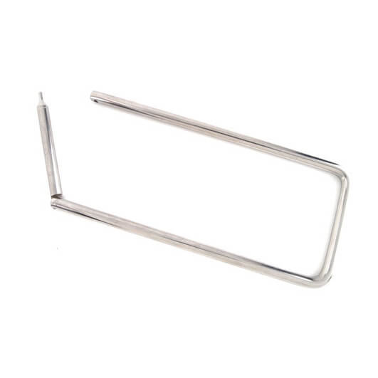 A Locking Instrument Stringer Holder, 8″ x 2-1/2″ is positioned on a plain white background.