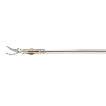 A metallic surgical instrument with gripping pincers at the end of a long, thin shaft. The pincers have a curved design for precise manipulation. Part of the MicroTouch™ Bipolar Forceps, Detachable, 3mm Shaft series, this tool appears to be a type of surgical forceps or similar medical device used in delicate endoscopic sinus surgery procedures.